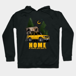 Yellow Land Cruiser - Home is where you park it Land Cruiser Hoodie